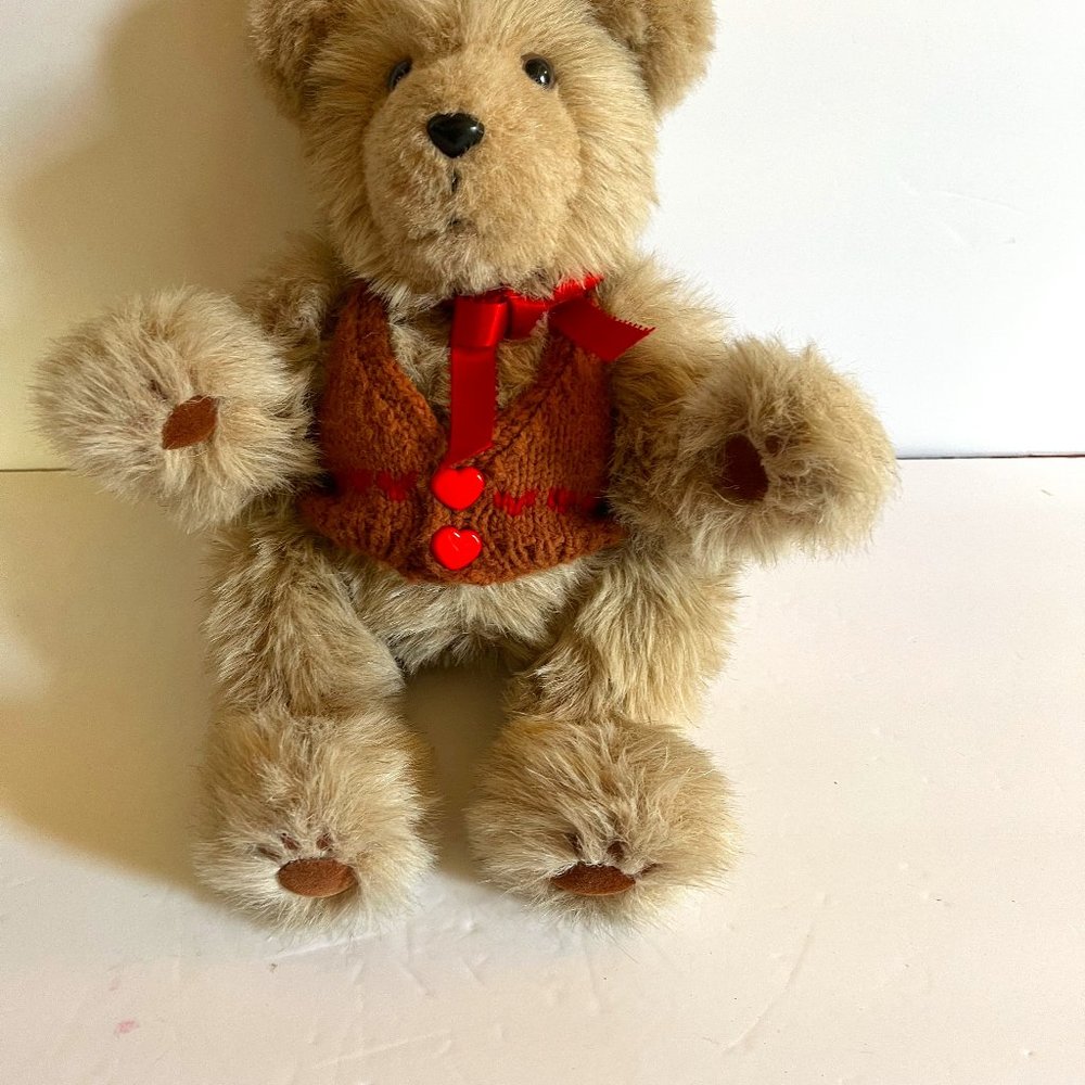 Handmade 1986 Vintage Teddy Bear with creators name and year sewed into the tag.